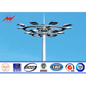 Buy cheap 6-15m Galvanized Steel High Mast Light Pole , Outdoor Lighting Pole For Damman Seaport from wholesalers