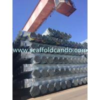 Buy cheap 70 microns Hot dipped galvanized pipe, HDG scaffolding steel pipe, BS 1139 EN 39 product