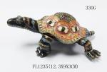 Classical turtle metal jewelry box diamond jewelry box ring box painted dressing