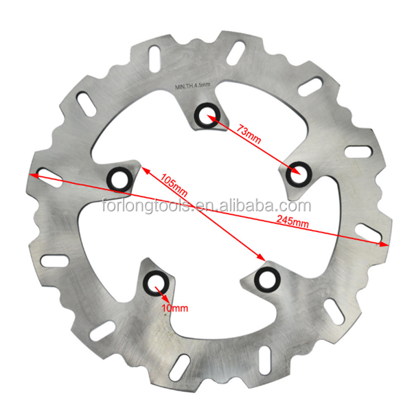 245mm Thickness Rear Brake Disc Rotor for Yamaha FZ6 600 FZ6 Fazer 600 Road Motorcycle Made of Durable Stainless Steel