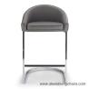 Buy cheap Kitchen Polished Stainless Steel 85CM 51CM White Upholstered Bar Stools from wholesalers