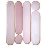 Light Luxury Mobile Folding Panel Room Divider Stainless Steel Laser Cut
