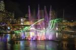 Colorful RGB Outdoor Laser Light Show With Laser Water Screen Projector
