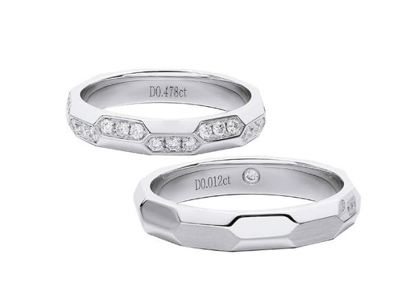 Buy cheap Anniversary Geometric Style Contracted 18K Gold Couple Rings from wholesalers