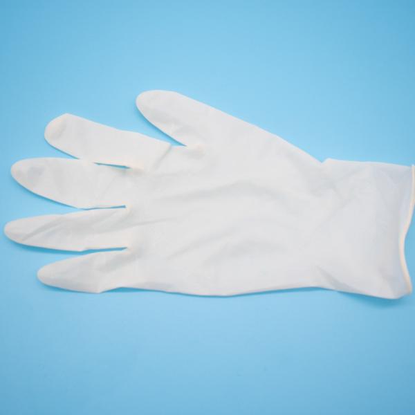 Buy cheap White Disposable Medical Gloves Sterile Llatex Examination Gloves from wholesalers