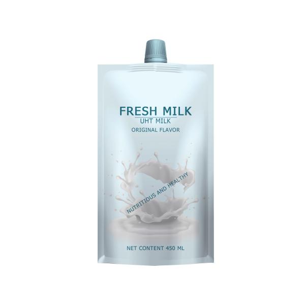 Buy cheap 450ml Fresh Milk Liquid Flexible Spout Pouch Packaging Food Grade 120 Microns from wholesalers