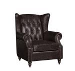 Tiger High Back Leather Armchair Elegant Back Buttons Living Room Decoration