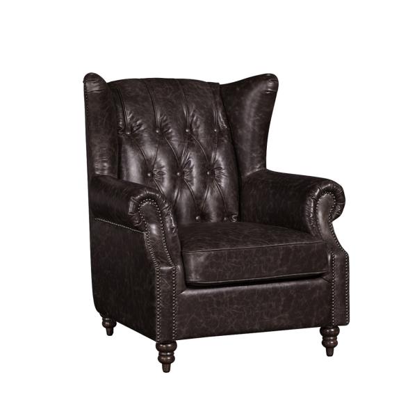 Buy cheap Tiger High Back Leather Armchair Elegant Back Buttons Living Room Decoration from wholesalers