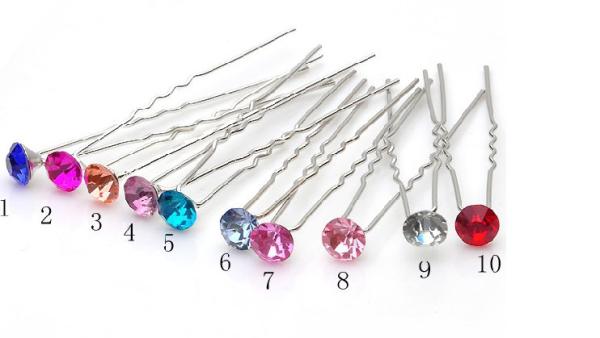 Buy cheap Children diamond bridal hair accessories hair fork U-shaped hairpin hairpin from wholesalers