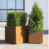 Buy cheap Large Metal Garden Pots Rusty Square Corten Steel Flower Planter Boxes from wholesalers
