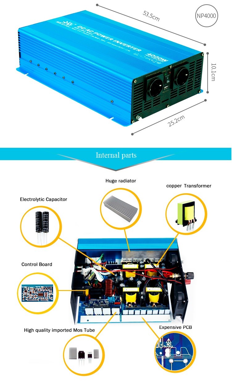 50/60HZ Pure Sine Wave Inverter , Yacht 48V Inverter Pure Sine Wave
