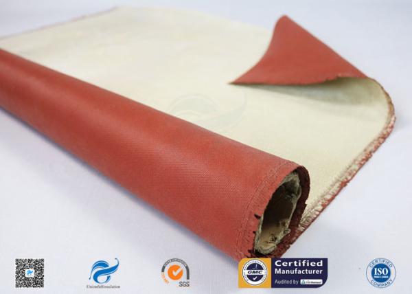 Buy cheap 96% High Silica Cloth Coated With One Side Red Silicone For Fireproof from wholesalers