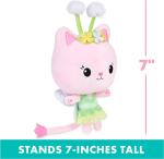 Gabby’s Dollhouse, 7-inch Kitty Fairy Purr-ific Plush Toy, Kids Toys for Ages 3