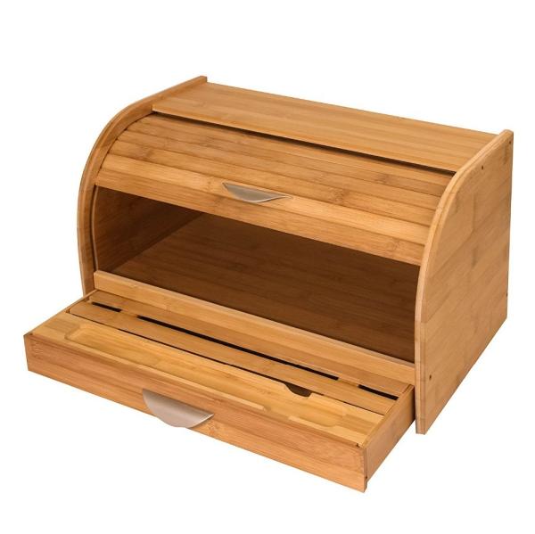 Buy cheap Natural Color Large Bamboo Bread Box Antibacterial Free Of Heavy Metals from wholesalers