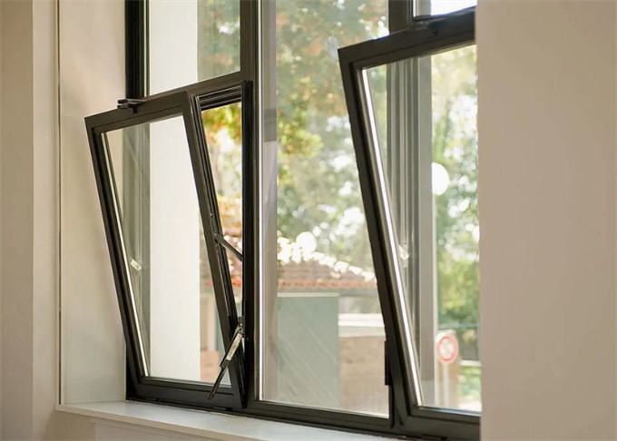 Aluminum Alloy Frame European Style Awning Windows With High Wind Pressure Resistance