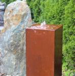 Contemporary Corten Steel Water Feature Column Garden Decoration