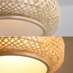 Hand-woven ceiling hanging lamps vintage Chinese style bamboo pendant lights(WH