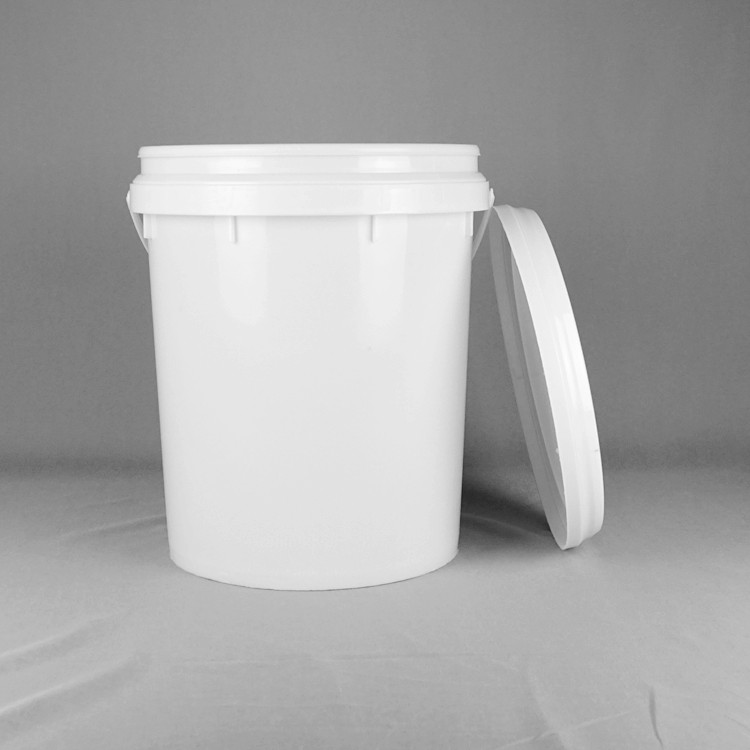 20 Liter Gray Plastic Paint Bucket With Pour Spout And Lid