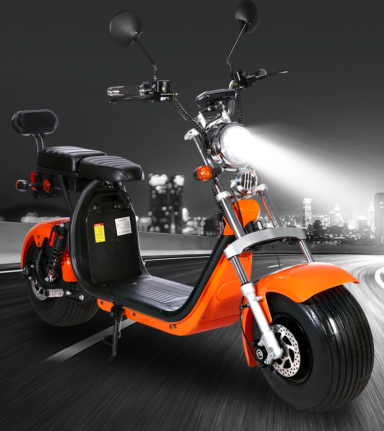 Mini Electric Moped Scooter Bike E Bike 72v 60km EEC COC Citycoco 1500w Fat Tire
