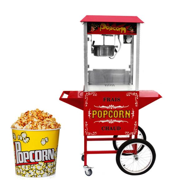 Buy cheap 110-240V/50-60HZ Healthy Food Grade SS Material Commercial Popcorn Machine With Cart from wholesalers