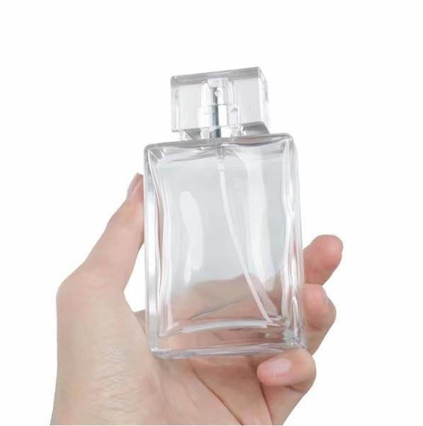 Buy cheap 100ml Transparent Square Glass Perfume Bottle Pump Sprayer from wholesalers