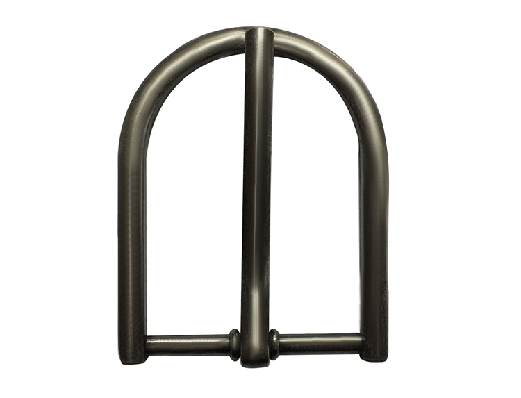 Wenzhou KML Custom 30mm Strip Shape Vintage Simple Silver Zinc Alloy Reversible Belt Pin Buckle