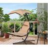 Buy cheap Metal Steel Outdoor Hanging Lounge Chair Swing Lounger With Solid Thick Swing Hammock And Base from wholesalers