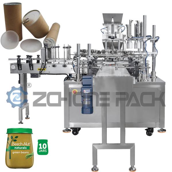 Granule Solid Canned Candy Filling Machine Production Line Bottle Cutting