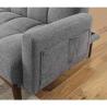 Buy cheap Convertible Sofa Futon, Gray Linen Fabric from wholesalers