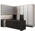Melamine Plating Wooden Kitchen Storage Cabinet Ready To Assemble Kitchen