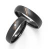 Buy cheap Matte Black Titanium Fashion Men Jewelry With Diagonal Rose Gold Inset Zircon Design from wholesalers