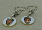 Customised Gold Color Trolley Token Keyring Personalised Rover Brass