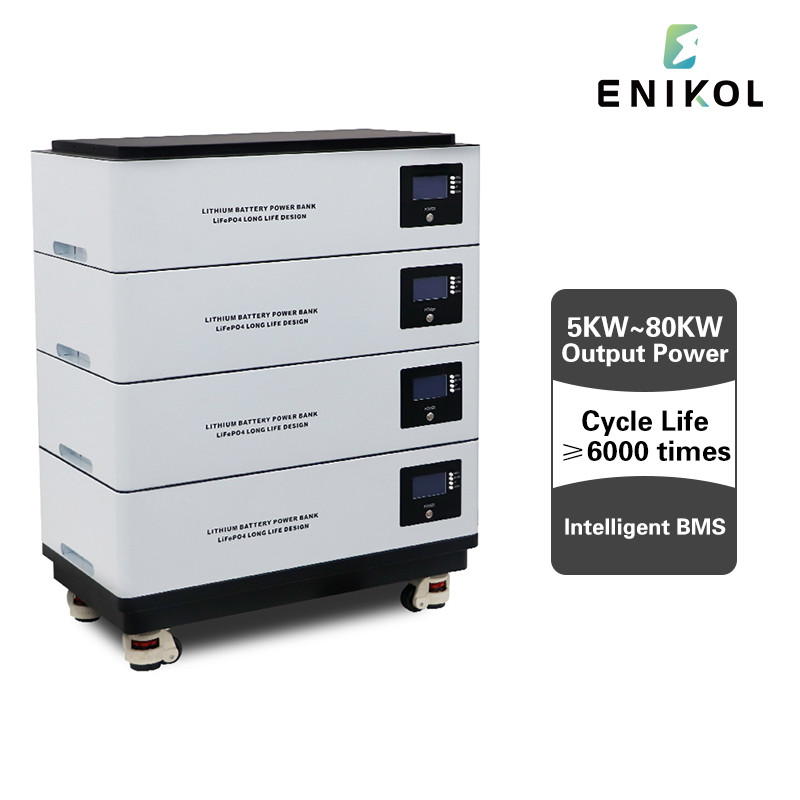 48V Solar Battery Backup Power Systems 5KW 51.2V LiFePO4 Battery Pack With Steel Shell