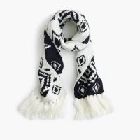 Buy cheap Jacquard Knitted Neck Scarf With Fringe 46 Acrylic 32 Wool 22 Nylon Material product