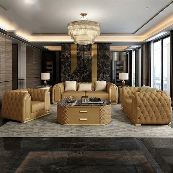 Quality SOFA Fancy Sectional Sofa Tufted Button Upholstered Italian Luxury Furniture Sofa Sets for sale