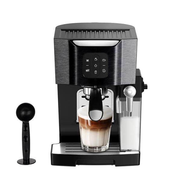 Buy cheap 1450W Compact Coffee Machine With Milk Frother 15 Bar Removable Water Tank from wholesalers