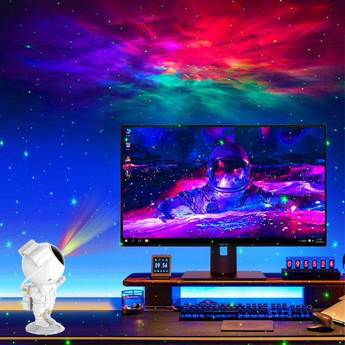 Astronaut Galaxy Star Projector with Nebula and Remote for Bedroom Ceiling