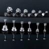 Buy cheap Fashionable Titanium Steel Fine Needle Stainless Steel Earrings Round 18k Gold-plated Zircon Earrings from wholesalers