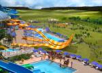 Fiberglass Boomerango Water Slide Commercial Water Park Equipment UV Resistant