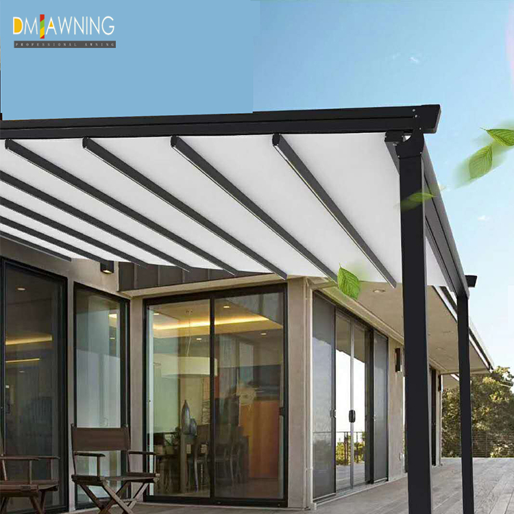Aluminum Retractable PVC Pergola Canopy,retractable Roof Awning Pergola Hotels
