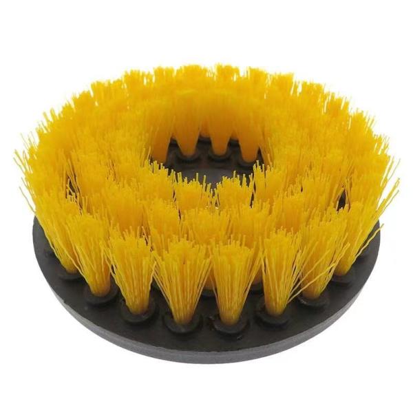 Buy cheap 5 Inch M14 Disc Yellow Drill Brush 0.35mm Nylon Bristle With Hollow Side from wholesalers