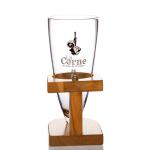 Horn Shaped Promotional Drinking Glasses , 20 Oz Highball Glasses With Wood
