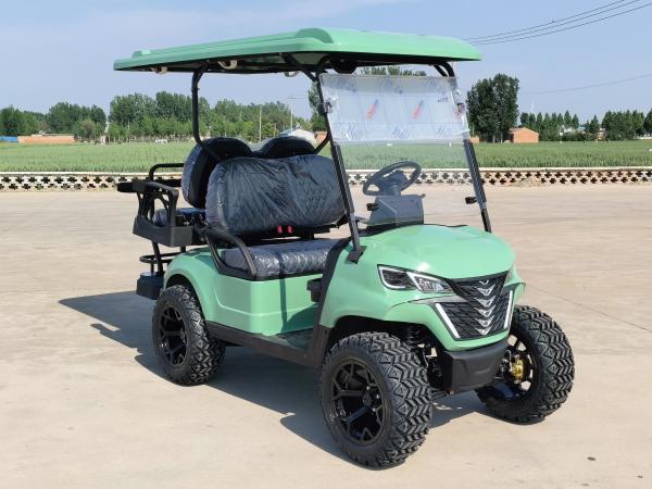 Buy cheap Fruit Green Electric Golf Cart High-End Stitched Seats With Wireless Phone Charger And Cooler from wholesalers