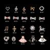 Buy cheap Rose Gold 3D Alloy Jewelry Nail Art Decoration Silver Bow Glitter Rhinestone ML553-572 from wholesalers