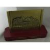 Buy cheap Antique Brass Desk Badges Wooden Standard With Zinc Alloy Badges 3D from wholesalers