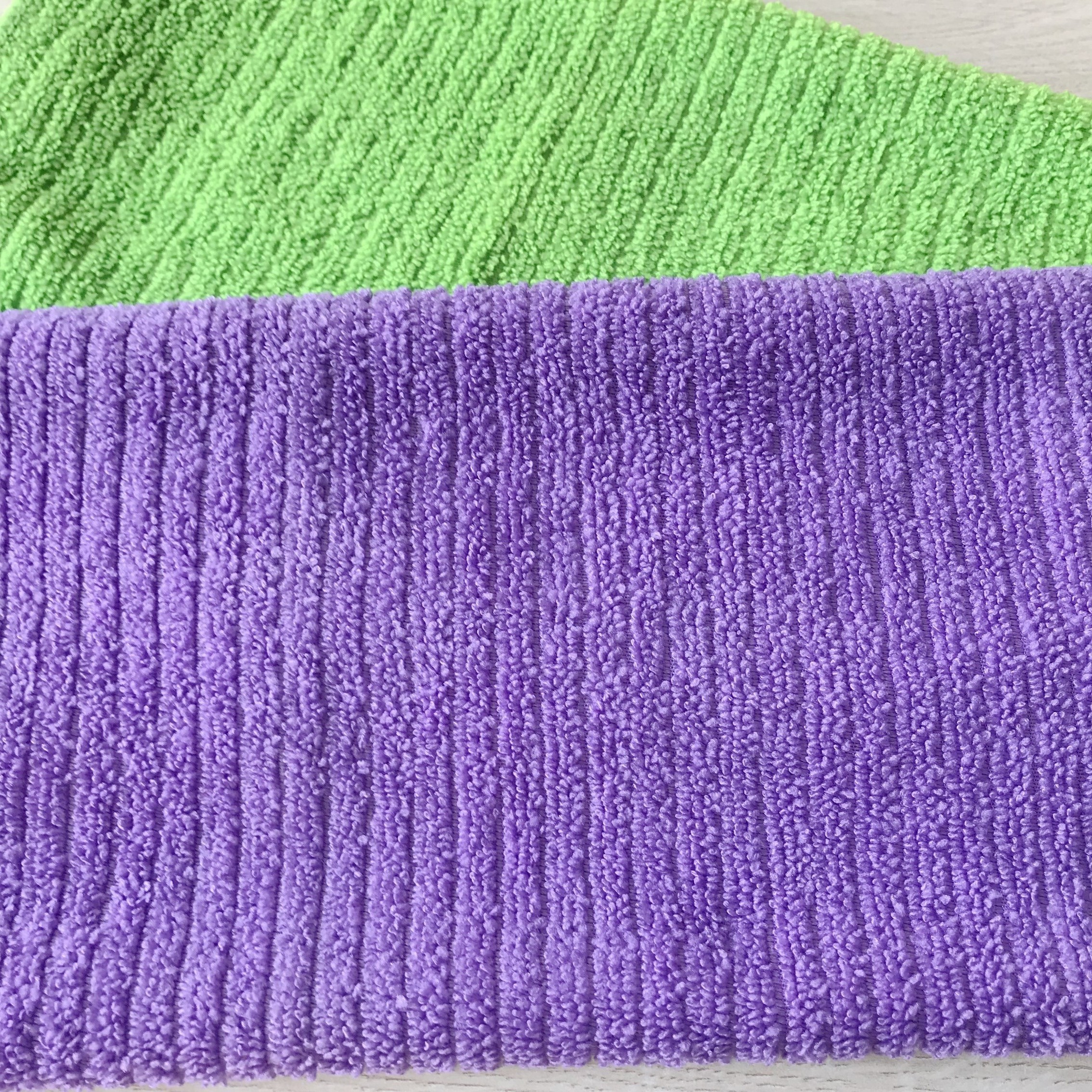 Hot saled common stripe big size microfiber 100% polyester absorbing easy washing wipes
