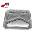 Safety 3 Compartment Aluminum Foil Lunch Box 270mmx300mm