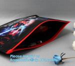 Trim PVC Cosmetic Bag Waterproof Slider Gusset Zipper Makeup Case Pouch