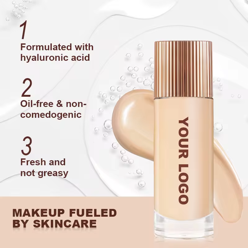 Private Label Makeup Matte Foundation Full Coverage Liquid Foundation Makeup Wholesales Female Body Waterproof Liquid Foundation