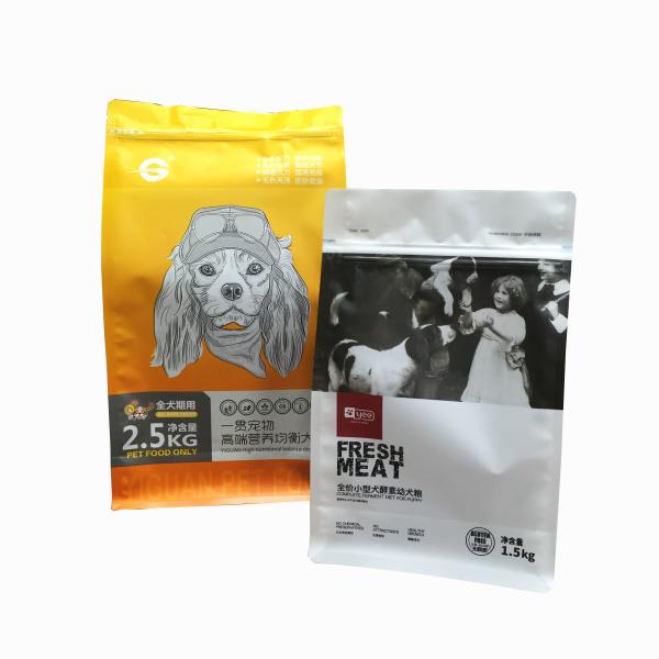 Buy cheap Custom logo printed PET flat bottom stand up pouch for pet dog food packaging from wholesalers